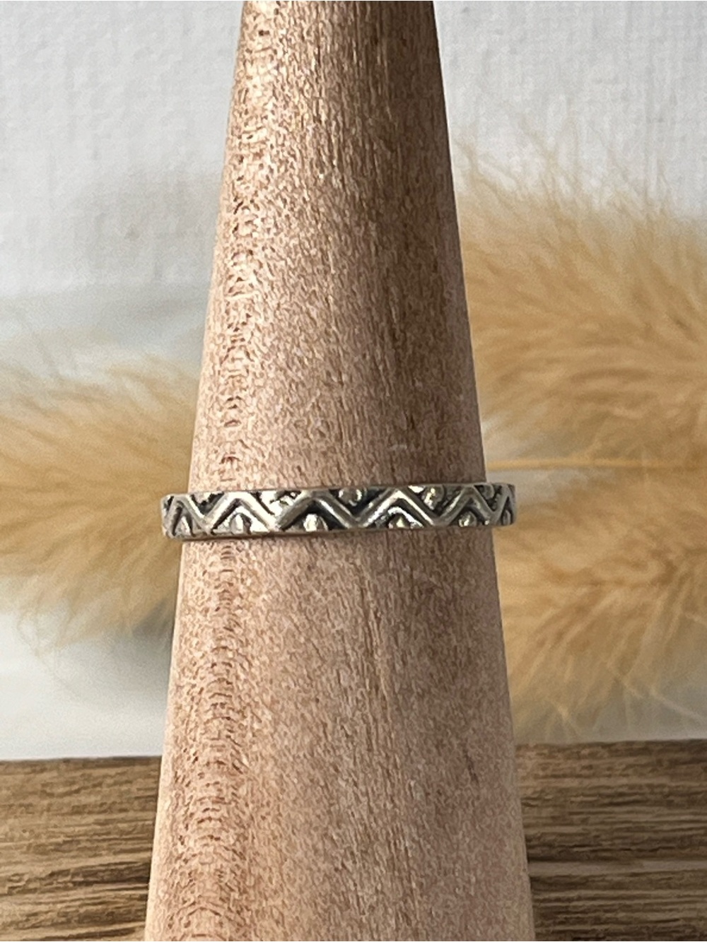 Solid Sterling Silver Dainty Stacker Band Ring Size 7 - Picture 7 of 7